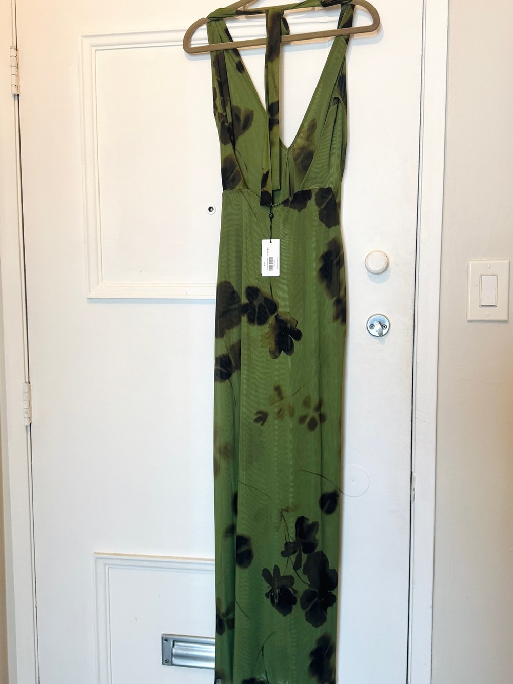 Halter Maxi Dress with Thigh Slit - Small - Picture 6 of 7